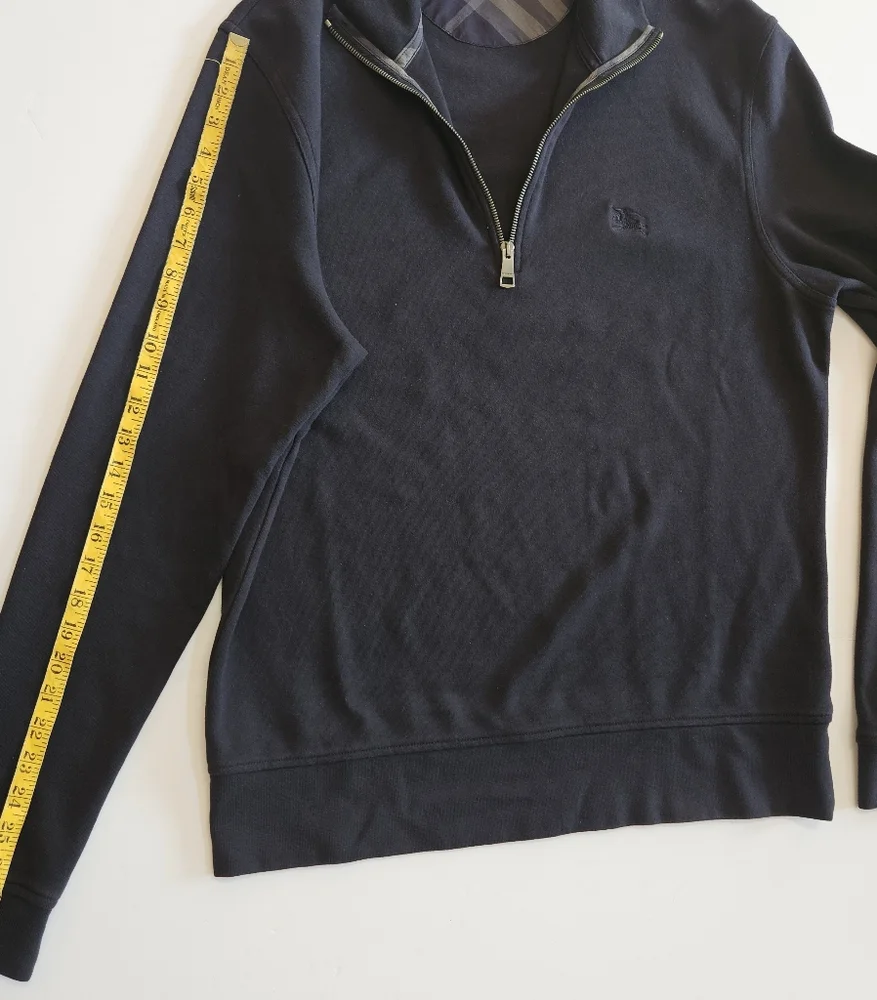 Burberry Brit Men's Large Navy Half Zip-Up Pullover - Picture 16 of 16